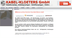 Desktop Screenshot of kabel-kloeters.de